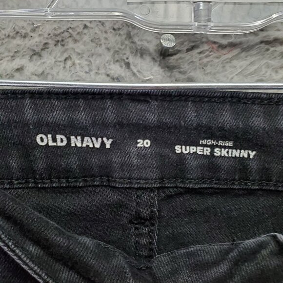 Old Navy Jeans Womens 20 Black High-Rise Super Skinny Stretch Denim - Picture 2 of 9